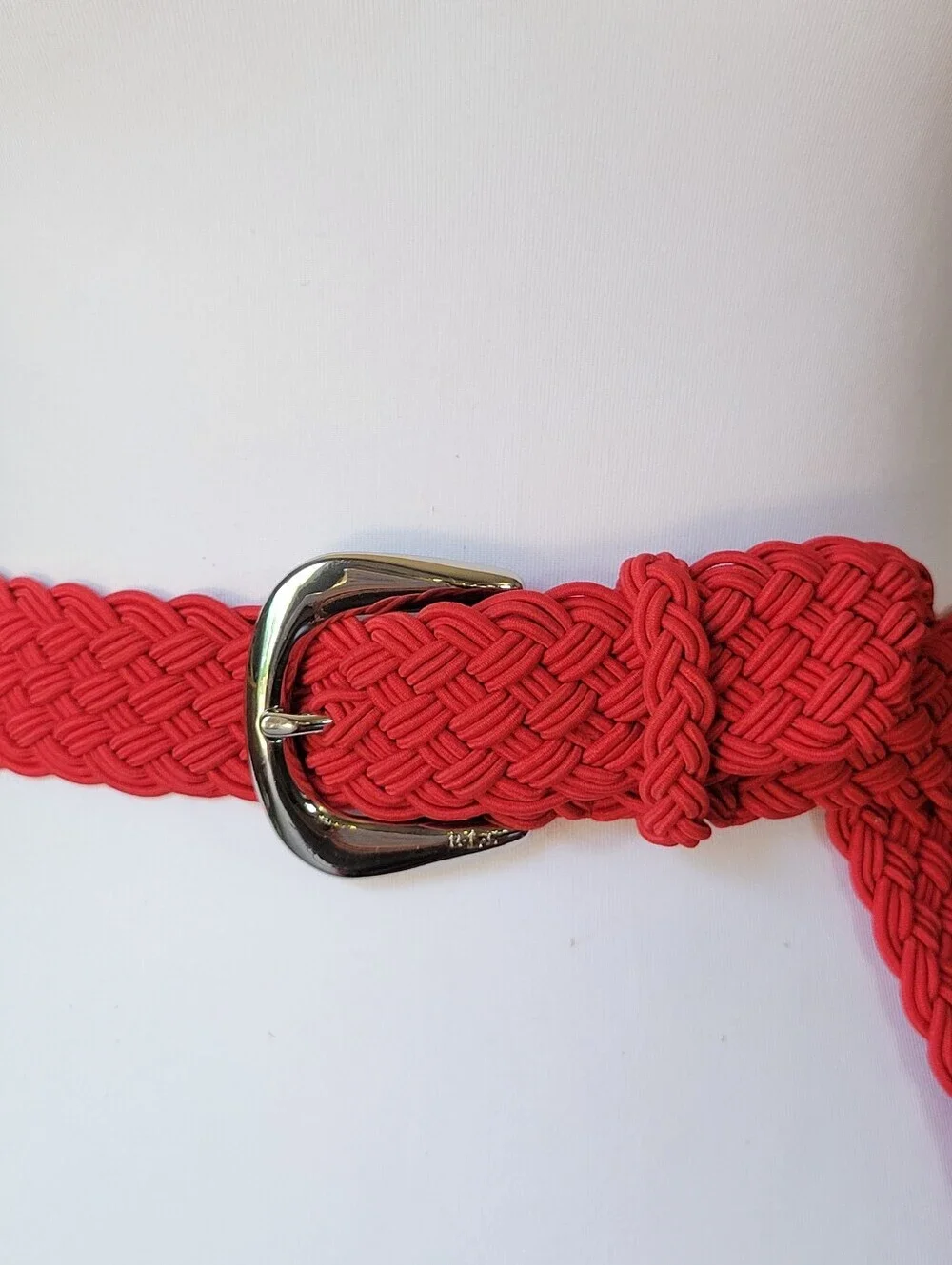 Lauren Ralph Lauren Red Woven Elastic Stretchy Belt
